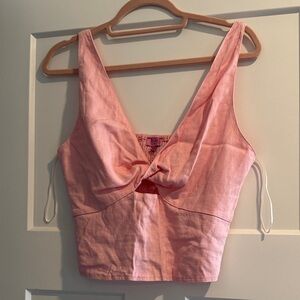 Francesca's Collections Pink Crop Top